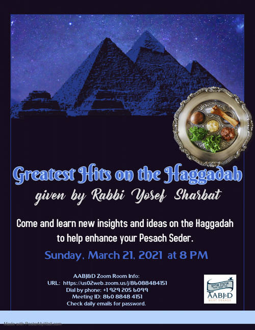 Banner Image for Haggadah Shiur with Rabbi Sharbat 